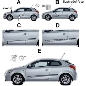 Lišta karosérie Boční lišty na dveře Hyundai Kona 2023- F74 | Rider