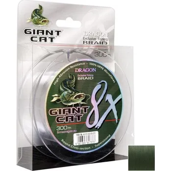 Šňůra DRAGON Giant Cat 8X 300m *: Šňůra DRAGON Giant Cat 8X 300m 150lb (68kg)