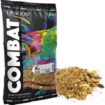 Návnadová surovina Vnadící směs Dragon COMBAT Kapr Vanilka-konopí 2,5kg