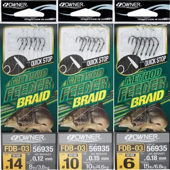 Rybářský háček OWNER Japan Návazec Owner FDB-03 Quick Stop *: Návazec Owner FDB-03 Quick Stop 0,15mm 4,6kg vel. 8