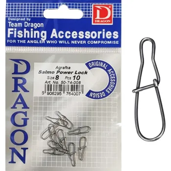 Karabinka DRAGON Power Lock 10pcs vel.8 14kg Akce