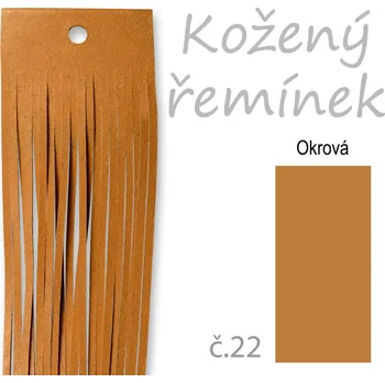Řemínek na hodinky Kožený řemínek o délce 100 cm v OKROVÉ barvě č.22.