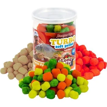 Pelety BENZAR Turbo Long Life 60g *: Pelety BENZAR Turbo Long Life 60g Med / žlutý fluo