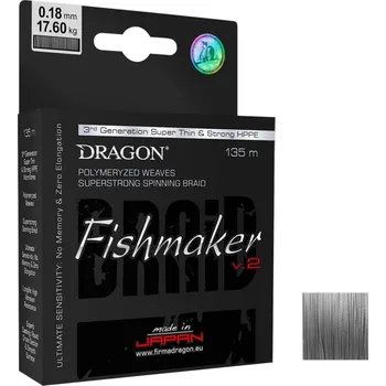 Šňůra DRAGON Fishmaker v.2 Grey 135m *: Šňůra DRAGON Fishmaker v.2 Grey 135m 0,06mm 4,85kg