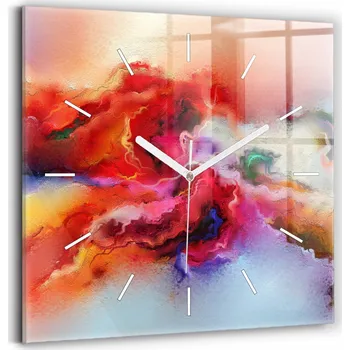 Hodiny Nástěnné hodiny Wallfluent červené 30 cm