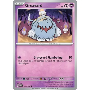 Sběratelská karetní hra Pokémon karta Greavard 104/198