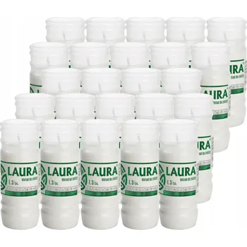 Svíčka Zalévané svíčky TACA LAURA L3 ø5,5 x 14,5 cm, výdrž cca 54 hodin - 24 kusů BISPOL