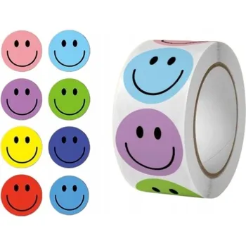 samolepka Samolepky 500 ks 25 mm úsměvy