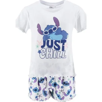 Dívčí pyžamo Bílé dětské bavlněné pyžamo Disney Stitch Velikost: 176