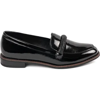 Dámské mokasíny Černé dámské lakované mokasíny s koženou stélkou Sergio Leone PB247B/LA Velikost: 41