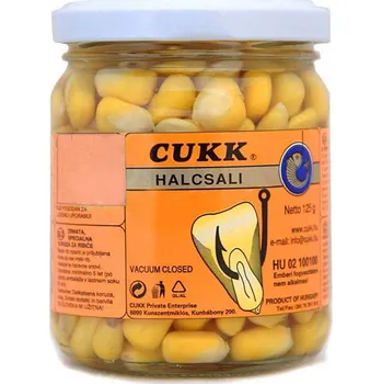 Návnadová surovina Nakládaná kukuřice CUKK 125g nálev *: Nakládaná kukuřice CUKK 125g Přírodní žlutá (nálev)