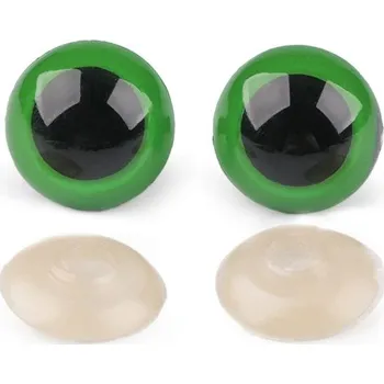 Bezpečnostní oči 18mm, zelené (1pár)