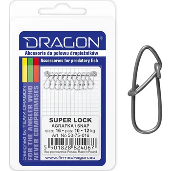 Karabinka DRAGON Super Lock 10ks *: Karabinka DRAGON Super Lock 10pcs vel.16 12kg