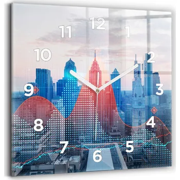 Hodiny Nástěnné hodiny Wallfluent modré 30 cm