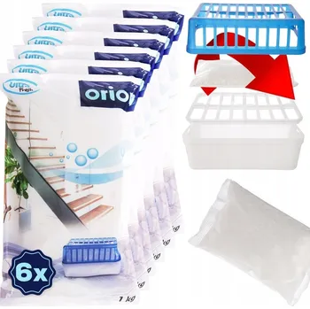 Odvlhčovač vzduchu 6x Náplň do POHLCOVAČE VLHKOSTI náhradní výměnná sušička GRANULE 1KG