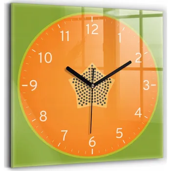 Hodiny Nástěnné hodiny Wallfluent oranžové 30 cm