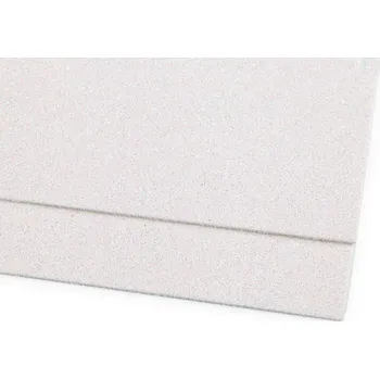 Pěnová guma Moosgummi s glitry 20x30 cm Varianta: 24 bílá AB, Balení: 10 ks