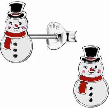 Náušnice Nefertitis Stříbrné náušnice Sněhulák 6 x 10 mm, 0,48 g