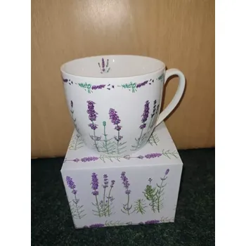 Hrnek s motivem levandule 700 ml (Porcelánový hrnek s levandule)