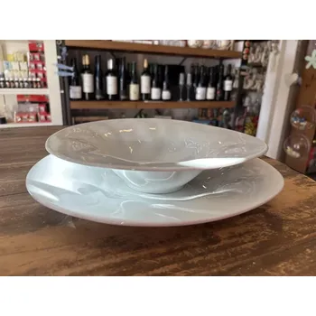 Pomačkaný porcelán - hluboký talíř 27cm