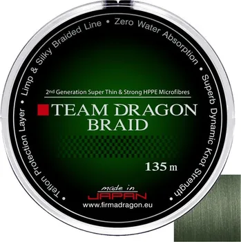 Šňůra Team Dragon GREEN 135m *: Šňůra Team Dragon GREEN 135m 0,14mm 12,70kg