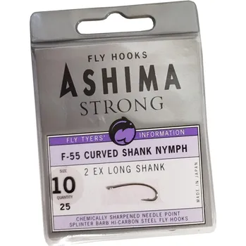 Rybářský háček Muškařský háček ASHIMA F-55 25ks *: Muškařský háček ASHIMA F-55 velikost 10. 25ks