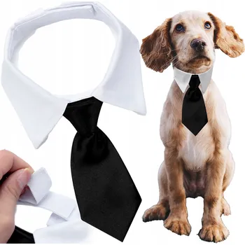 Obleček pro psa ELEGANTNÍ MOTÝLEK PRO PSA KOČKU Nastavitelný Černý L Vtipný Obleček Obojek