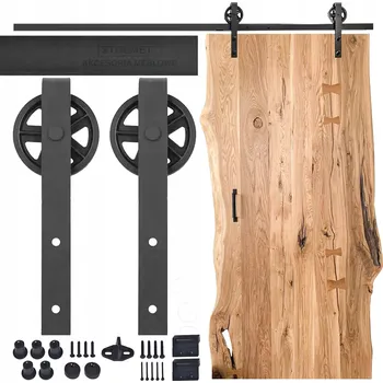 Interiérové dveře Posuvné dveře LOFT BARN DOOR velké kolečko HM2009M2, kolejnice 2 m, pro 1 dveře