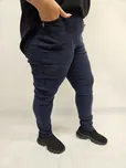 Kalhoty pružné - jegginy včelka Barva: Tm.modrá, Velikost: 5XL
