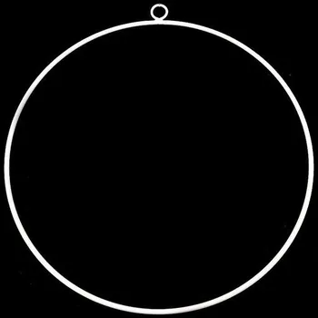 Kovový kruh na lapač snů, k dekorování Ø50 cm, bílý