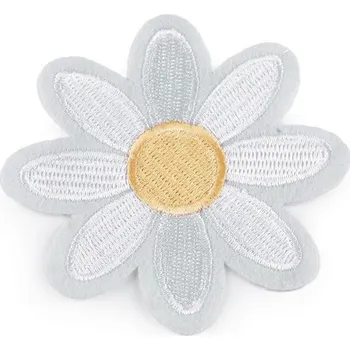 Nažehlovačka, velký květ, 85mm, bílý