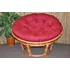 Papasan Axin Trading Ratanový papasan s polstrem 100 cm, cognac/vínový
