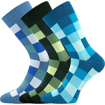 Voxx Pánské společenské ponožky - TROJBALENÍ - KOSTKY velikost/rozměry: 39-42