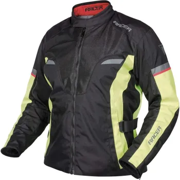 Moto bunda Pánská textilní motocyklová bunda RACER AIR SYSTEM Oversize žlutá Velikost: 8XL