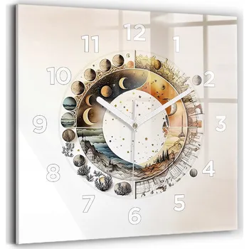 Hodiny Nástěnné hodiny Wallfluent bílé 30 cm