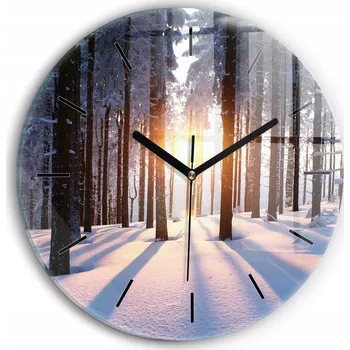 Hodiny Nástěnné hodiny Wallfluente bílé 30 cm