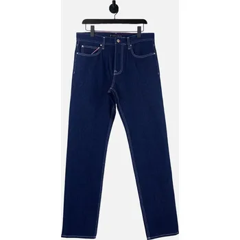 Pánské džíny TOMMY HILFIGER MODRÉ DŽÍNY ROVNÉHO STŘIHU (33)