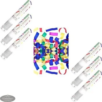 Konfeta PARTYKONF Konfety 20cm BAREVNÝ papír - mix barev - 6 ks