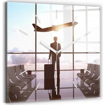 Hodiny Nástěnné hodiny Wallfluent modré 30 cm