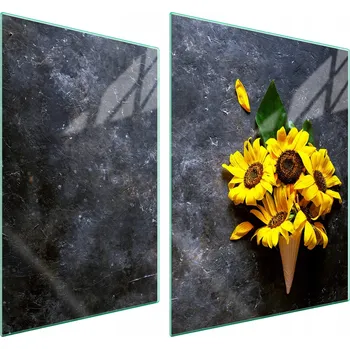 Obraz Skleněná ochranná deska na sporák 70x52 Květina