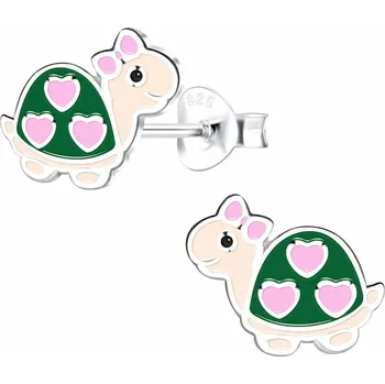 Náušnice Stříbrné náušnice Veselé želvičky 10 x 10 mm, 0,59 g