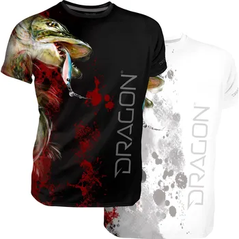 Pánské tričko Tričko DRAGON CoolMax štika *: Tričko DRAGON CoolMax štika - černé M