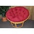 Papasan Axin Trading Ratanový papasan s polstrem 100 cm, cognac/vínový