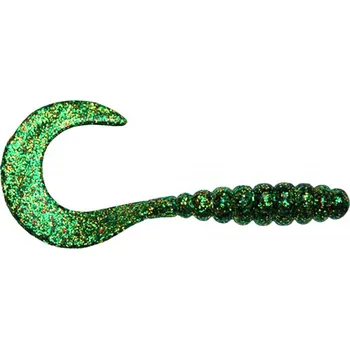Umělá nástraha Twister ICE FISH zelená-barevný glitter *: Twister ICE FISH zelená-barevný glitter 15cm