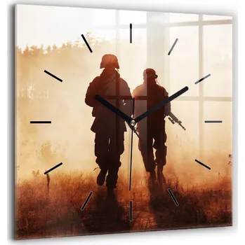 Hodiny Nástěnné hodiny Wallfluent hnědé 60 cm