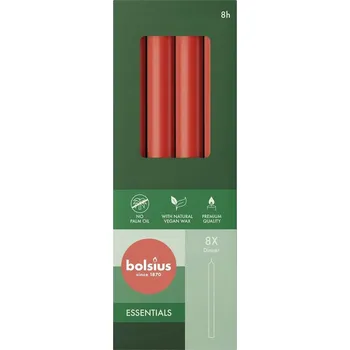 Svíčka Dekorativní parafínová svíčka Přírodní rostlinný Bolsius 8 ks