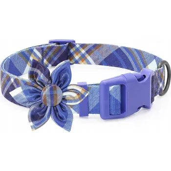 Obojek pro psa Obojek pro psa s odnímatelnou mouchou, nastavitelný vel L, modrý