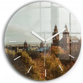 Hodiny Nástěnné hodiny Wallfluente žluté 30 cm