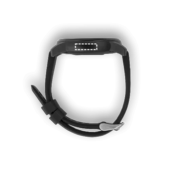 Chytré hodinky IMPERA II. Chytré hodinky se silikonovým páskem 5 Side, 15 x 4 Gravírování laserem, 1 barva