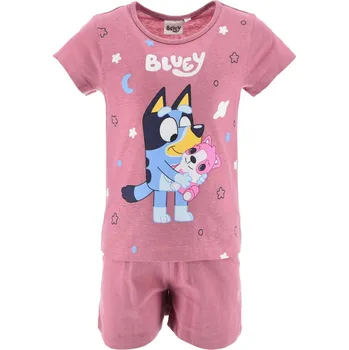 Dívčí pyžamo Růžové dětské krátké pyžamo Bluey Velikost: 116